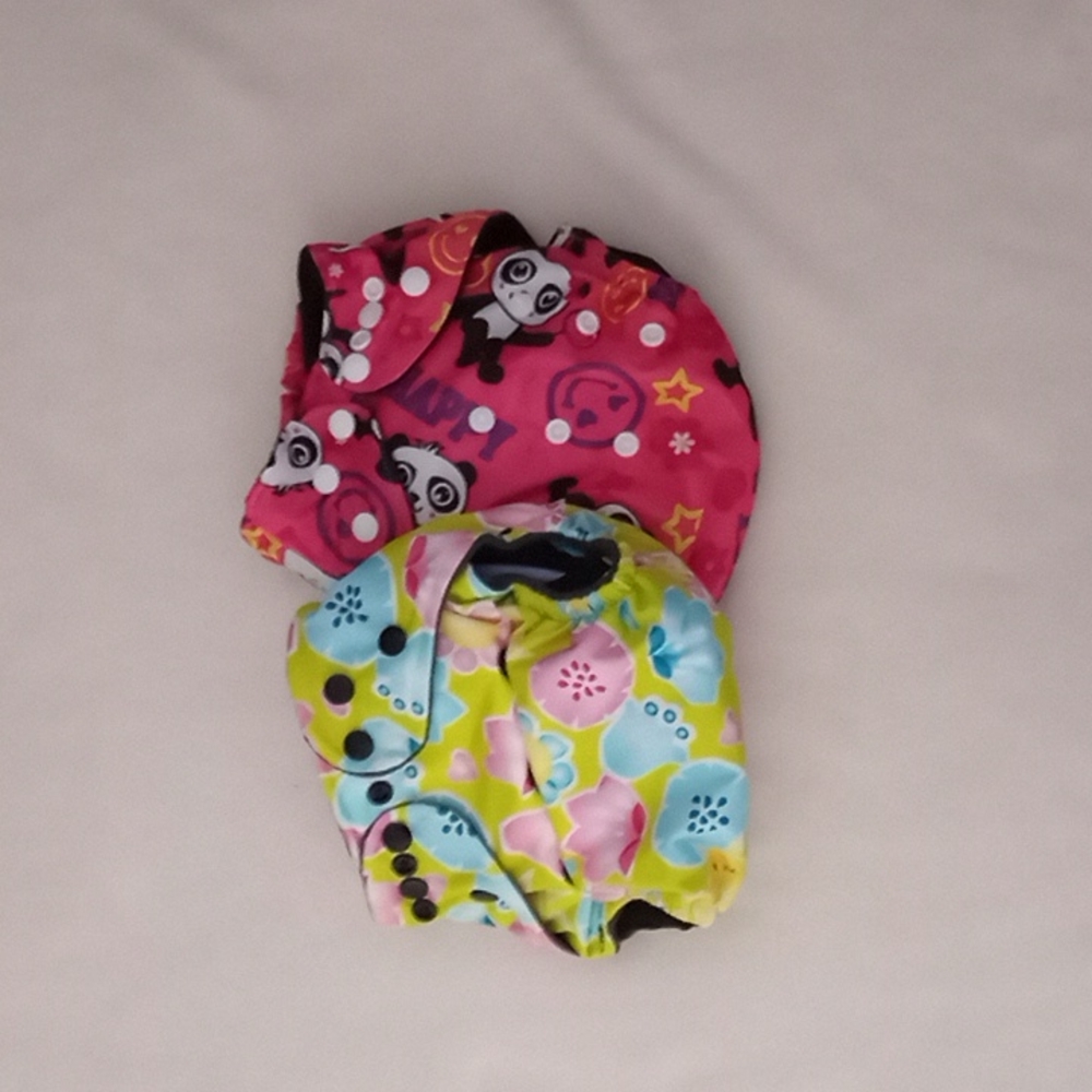New Hip Huggers Pocket Cloth Diapers (set of 2)